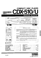 Yamaha CDX-510 - Service Manual